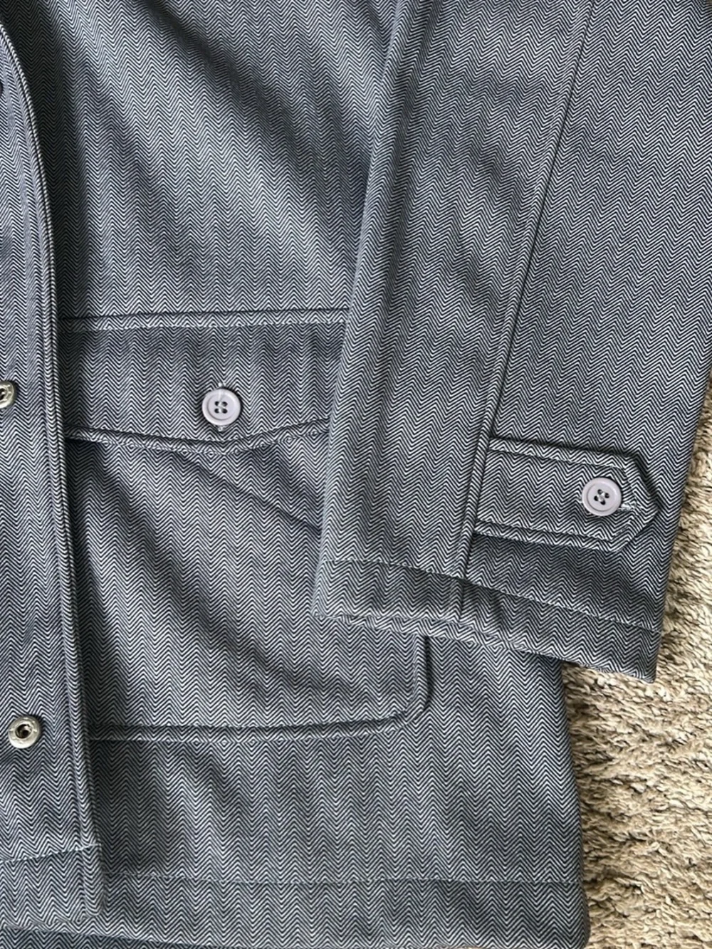 Eton Charcoal Gray Military Field Jacket